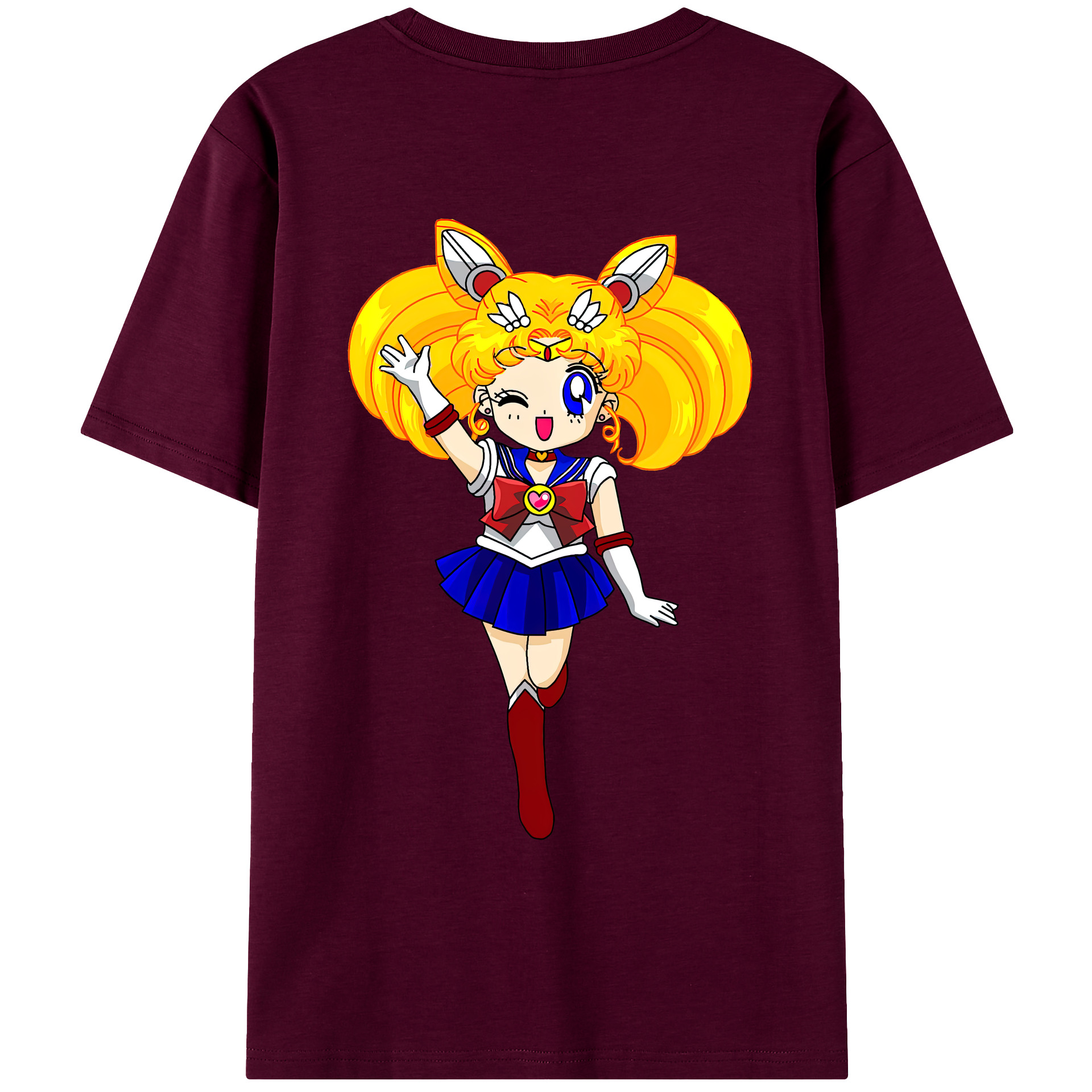 （画像用） 美少女戦士セーラームーン 月野 うさぎ つきの うさぎ Sailor Moon Tsukino Usagi レディース半袖Tシャツ(バックプリント)